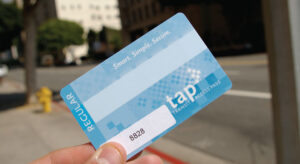 An electronic fare payment card for transit, which is now a standard feature in transit systems of all sizes.